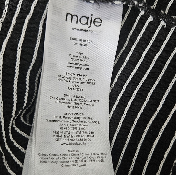 Maje Black Emboidered Smocked-waist Romper Size M - Picture 7 of 9